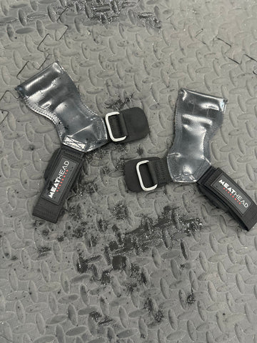 Meathead Strength Power Grips - Black Rubber