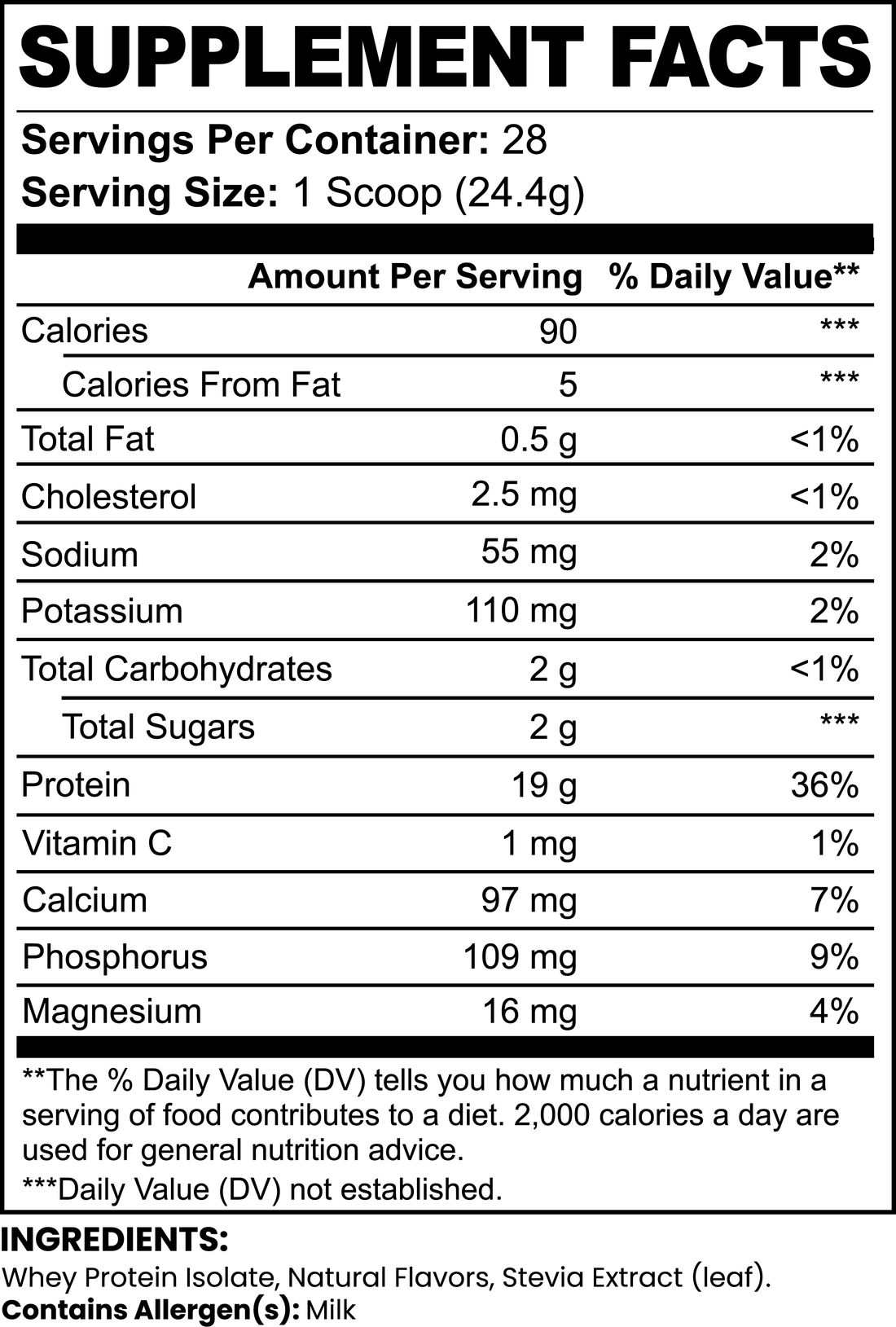 Warrior Whey - Pure, 100% Whey Protein Isolate (Vanilla)
