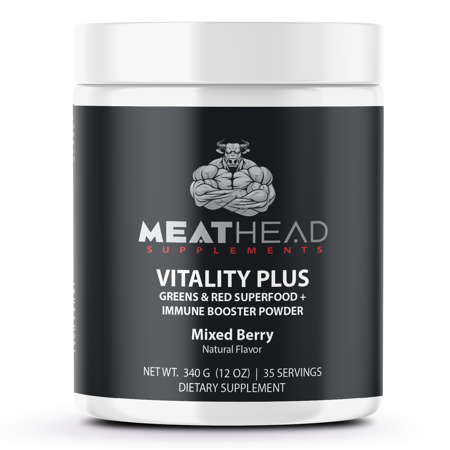 Vitality Plus, Greens & Red SuperFood + Immune Booster Powder (Mixed Berry)