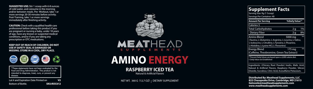 AMINO ENERGY - Raspberry Iced Tea