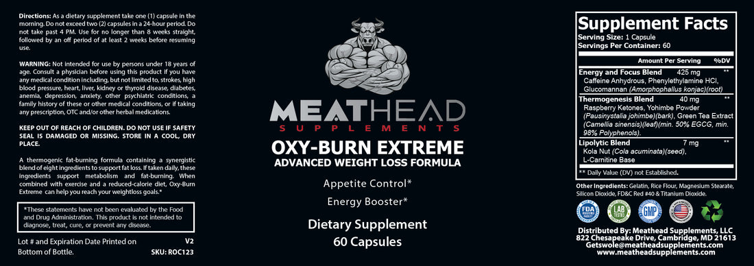 Oxy-Burn Extreme, Advanced Weight Loss Formula Capsules