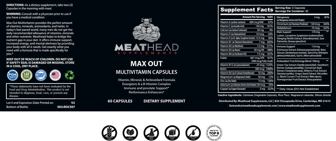 Max Out Multivitamin Capsules - Men's