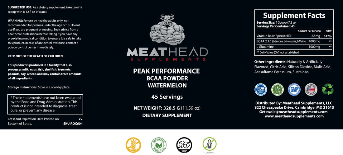 Peak Performance BCAA (Honeydew/Watermelon)