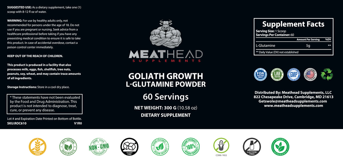 Goliath Growth L-Glutamine Powder