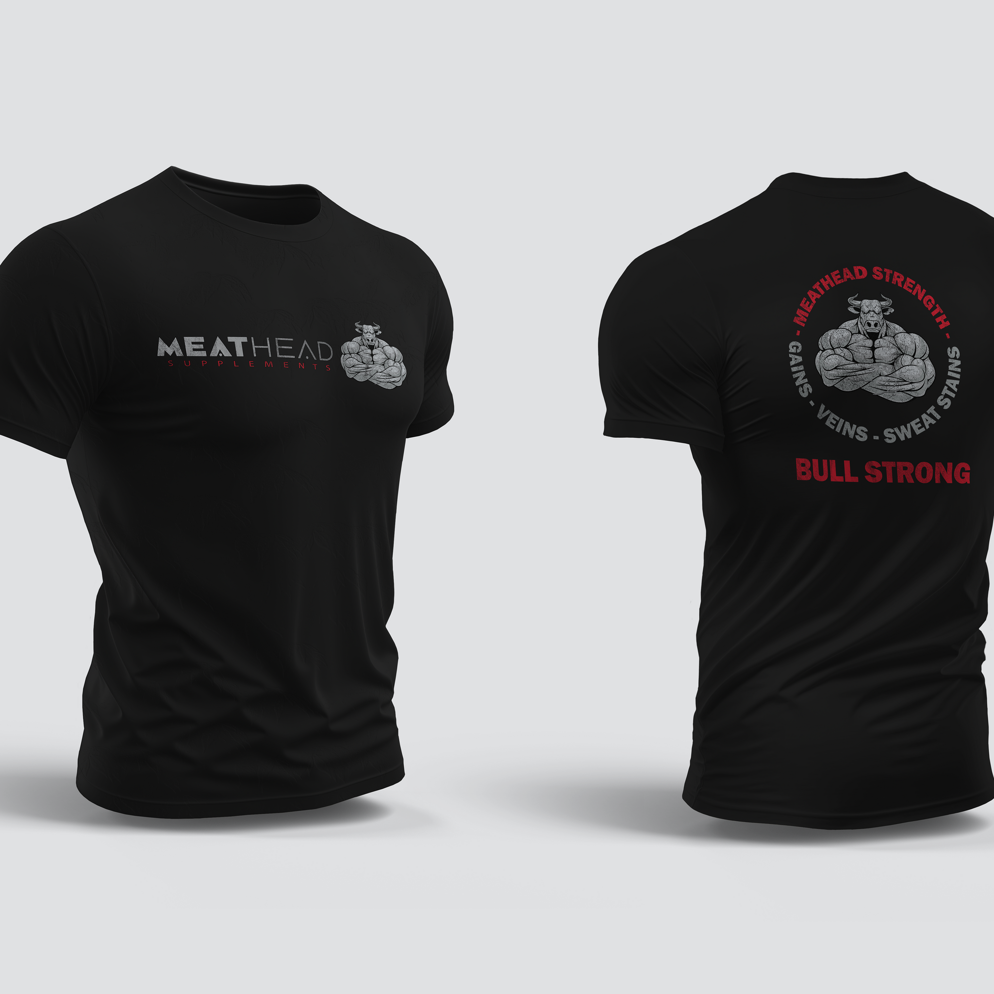 The Original Meathead Workout T - Gains, Veins, Sweat Stains