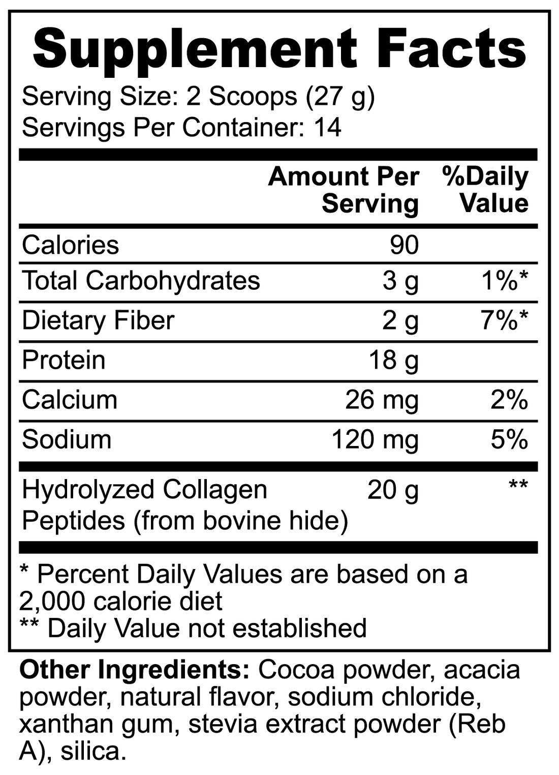 Colossal Peptides Grass-Fed Collagen (Chocolate)